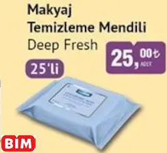 DEEP FRESH MAKYAJ TEMİZLEME MENDİLİ DEEP FRESH MAKYAJ TEMİZLEME MENDİLİ